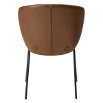 Stay Chair Vintage Light Brown Art Leather With Black Metal Legs 100202201 04 Back