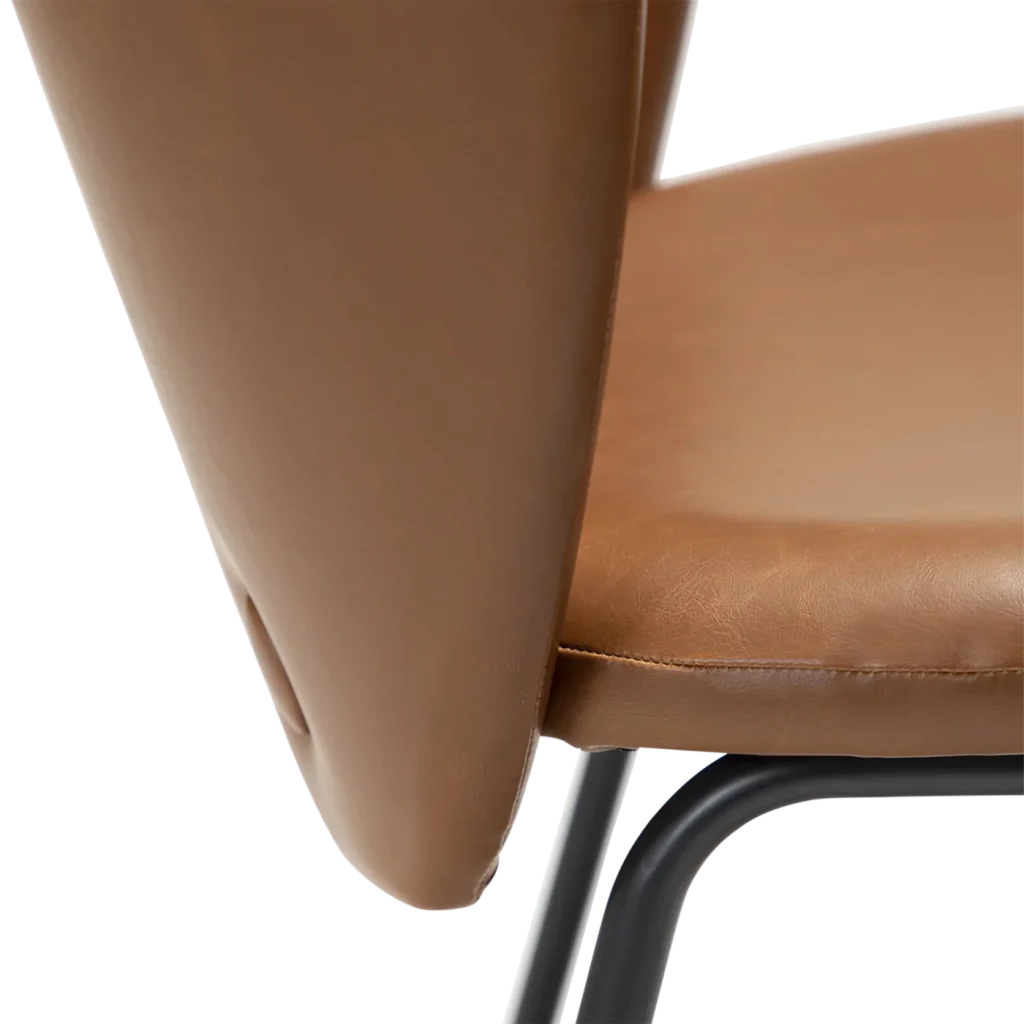 Stay Chair Vintage Light Brown Art Leather With Black Metal Legs 100202201 06 Detail1
