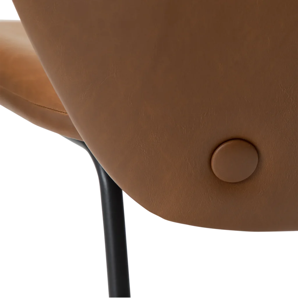 Stay Chair Vintage Light Brown Art Leather With Black Metal Legs 100202201 09 Detail4