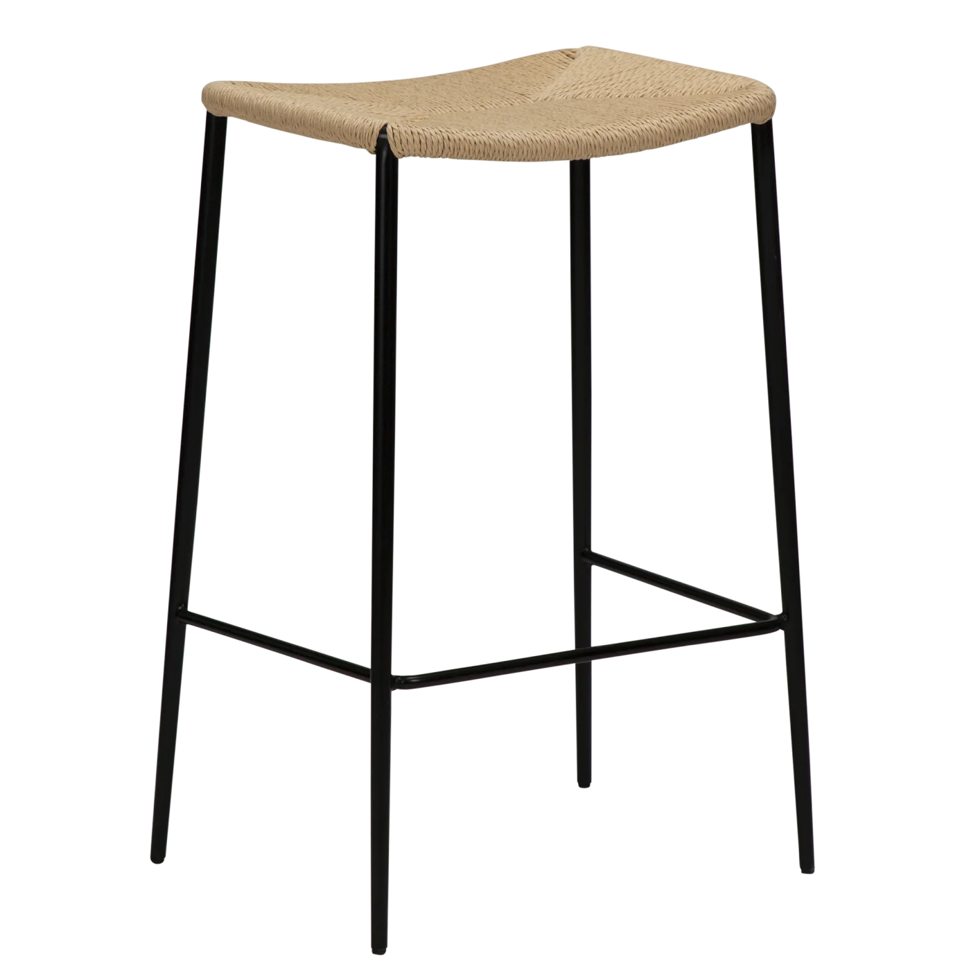 Stiletto Counter Stool Natural Paper Cord With Black Metal Legs 300232820 01 Main
