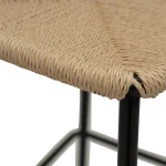 Stiletto Counter Stool Natural Paper Cord With Black Metal Legs 300232820 08 Detail3