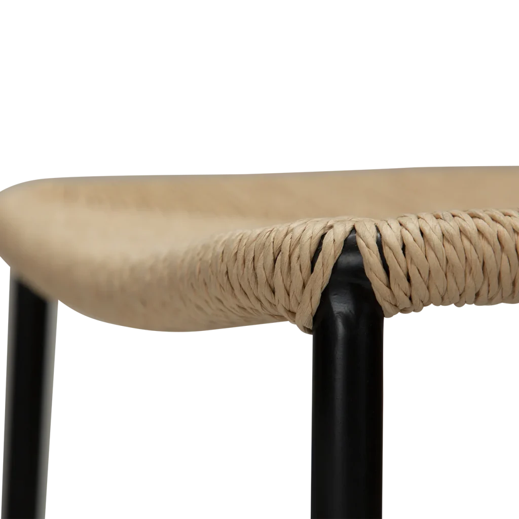 Stiletto Counter Stool Natural Paper Cord With Black Metal Legs 300232820 09 Detail4