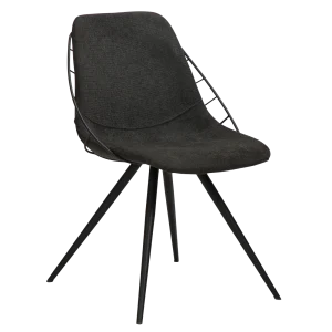 Sway Chair Crow Black Fabric With Black Conical Metal Legs 100750140 01 Main