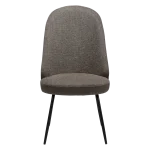 UTOPIA CHAIR Major Brown Boucle Fabric W. Black Metal Legs 100210102 02 Front