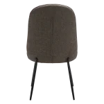 UTOPIA CHAIR Major Brown Boucle Fabric W. Black Metal Legs 100210102 04 Back