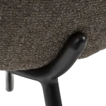 UTOPIA CHAIR Major Brown Boucle Fabric W. Black Metal Legs 100210102 06 Detail1