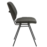 Yeet Chair Crow Black Fabric With Black Metal Legs 100665140 03 Profile
