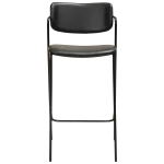 Zed Bar Stool Vintage Black Art Leather With Black Metal Legs 200103100 02 Front