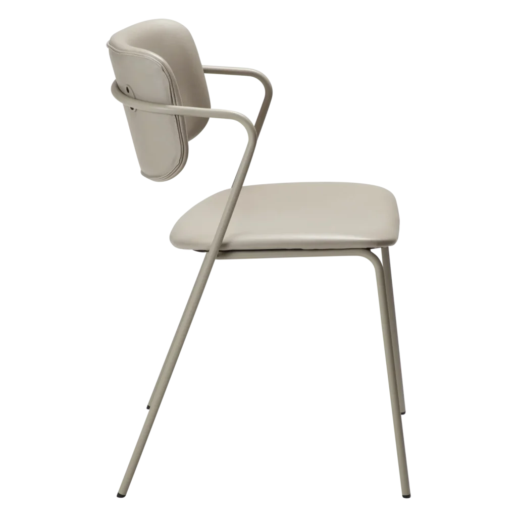 Zed Chair Cashmere Art Leather With Cashmere Metal Legs 100103105 03 Profile
