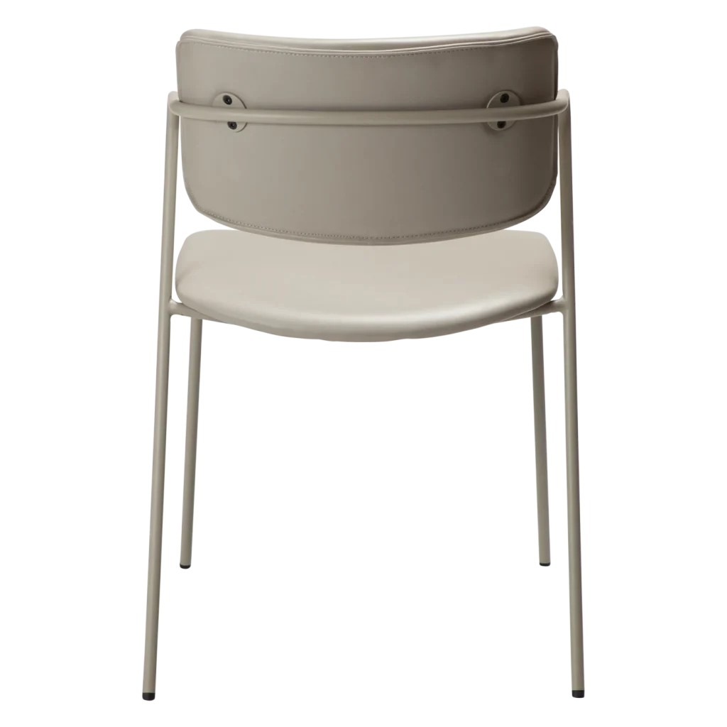 Zed Chair Cashmere Art Leather With Cashmere Metal Legs 100103105 04 Back