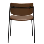 Zed Chair Vintage Light Brown Art Leather With Black Metal Legs 100103101 04 Back