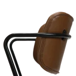 Zed Chair Vintage Light Brown Art Leather With Black Metal Legs 100103101 06 Detail1