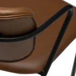 Zed Chair Vintage Light Brown Art Leather With Black Metal Legs 100103101 08 Detail3