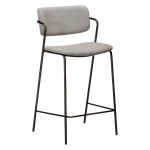 ZED COUNTER STOOL Cashmere Boucle W. Antique Brass Legs 300103117 01 Main