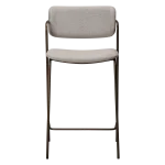 ZED COUNTER STOOL Cashmere Boucle W. Antique Brass Legs 300103117 02 Front