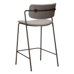 ZED COUNTER STOOL Cashmere Boucle W. Antique Brass Legs 300103117 05 Back Angle