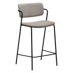 ZED COUNTER STOOL Cashmere Boucle W. Black Legs 300103116 01 Main