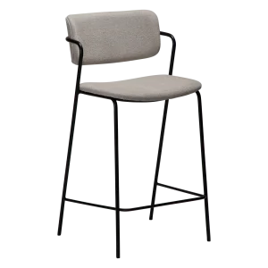 ZED COUNTER STOOL Cashmere Boucle W. Black Legs 300103116 01 Main
