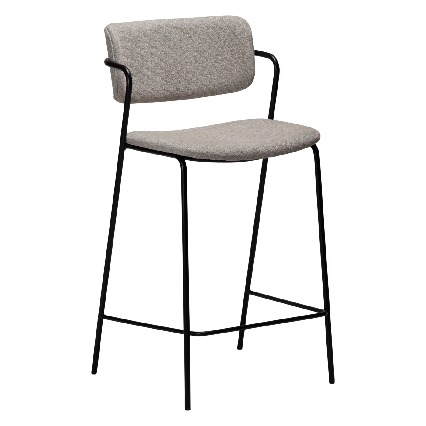 ZED COUNTER STOOL Cashmere Boucle W. Black Legs 300103116 01 Main