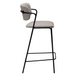 ZED COUNTER STOOL Cashmere Boucle W. Black Legs 300103116 03 Profile