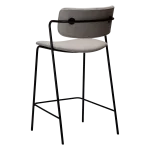 ZED COUNTER STOOL Cashmere Boucle W. Black Legs 300103116 05 Back Angle