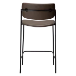 ZED COUNTER STOOL Major Brown Faux Leather W. Black Legs 300103118 04 Back