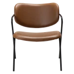 Zed Lounge Chair Vintage Light Brown Art Leather With Black Metal Legs 700103101 02 Front