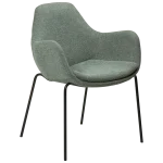 Zimmer Armchair Pebble Green Boucle Fabric With Black Metal Legs 100202105 01 Main