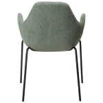 Zimmer Armchair Pebble Green Boucle Fabric With Black Metal Legs 100202105 04 Back