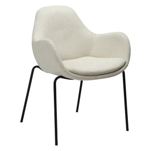 Zimmer Armchair Simply Beige Boucle Fabric With Black Metal Legs 100202104 01 Main