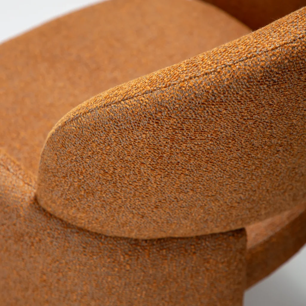 AOLE ARMCHAIR Pumpkin Spice Boucle 100107104 08 Detail3