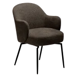 BAE SWIVEL ARMCHAIR Major Brown Boucle W. Black Legs 100209203 01 Main