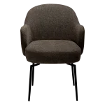 BAE SWIVEL ARMCHAIR Major Brown Boucle W. Black Legs 100209203 02 Front