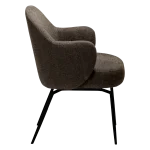 BAE SWIVEL ARMCHAIR Major Brown Boucle W. Black Legs 100209203 03 Profile