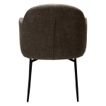 BAE SWIVEL ARMCHAIR Major Brown Boucle W. Black Legs 100209203 04 Back
