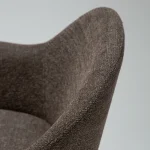 BAE SWIVEL ARMCHAIR Major Brown Boucle W. Black Legs 100209203 06 Detail1