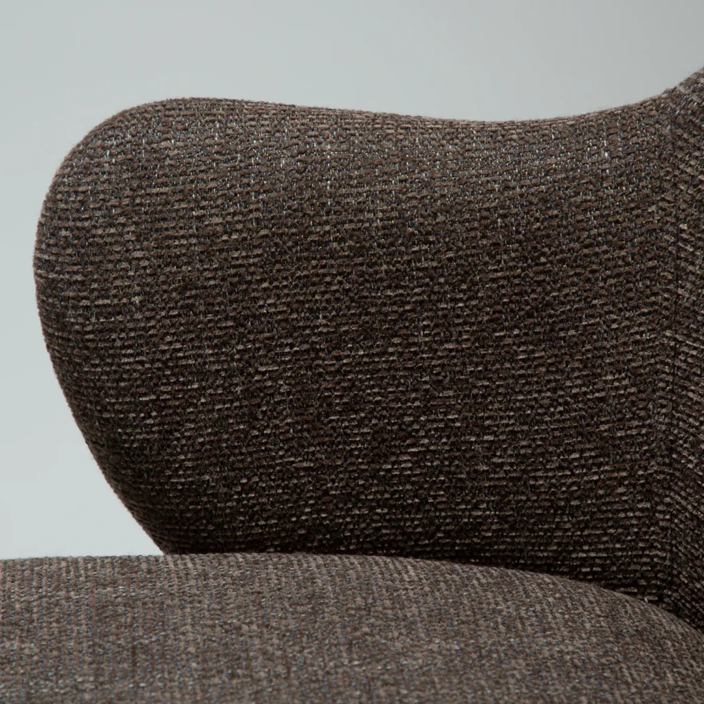 BAE SWIVEL ARMCHAIR Major Brown Boucle W.Black Legs 100209203 07 Detail2