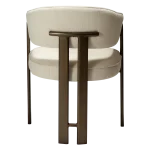 DUCT ARMCHAIR Simply Beige Boucle W. Antique Brass Legs 100920950 04 Back