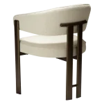 DUCT ARMCHAIR Simply Beige Boucle W. Antique Brass Legs 100920950 05 Back Angle