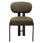 DUCT CHAIR Dark Olive W. Antique Pewter Legs 100920920 02 Front