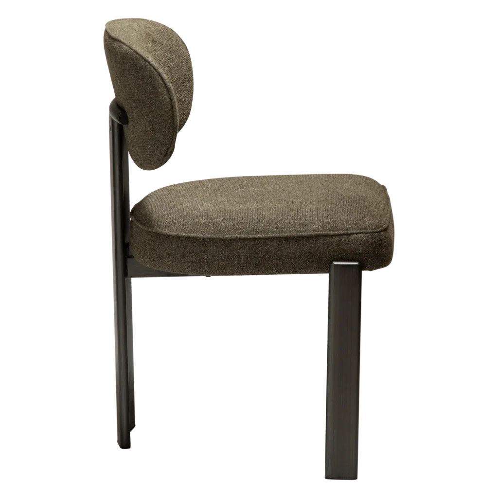 DUCT CHAIR Dark Olive W. Antique Pewter Legs 100920920 03 Profile