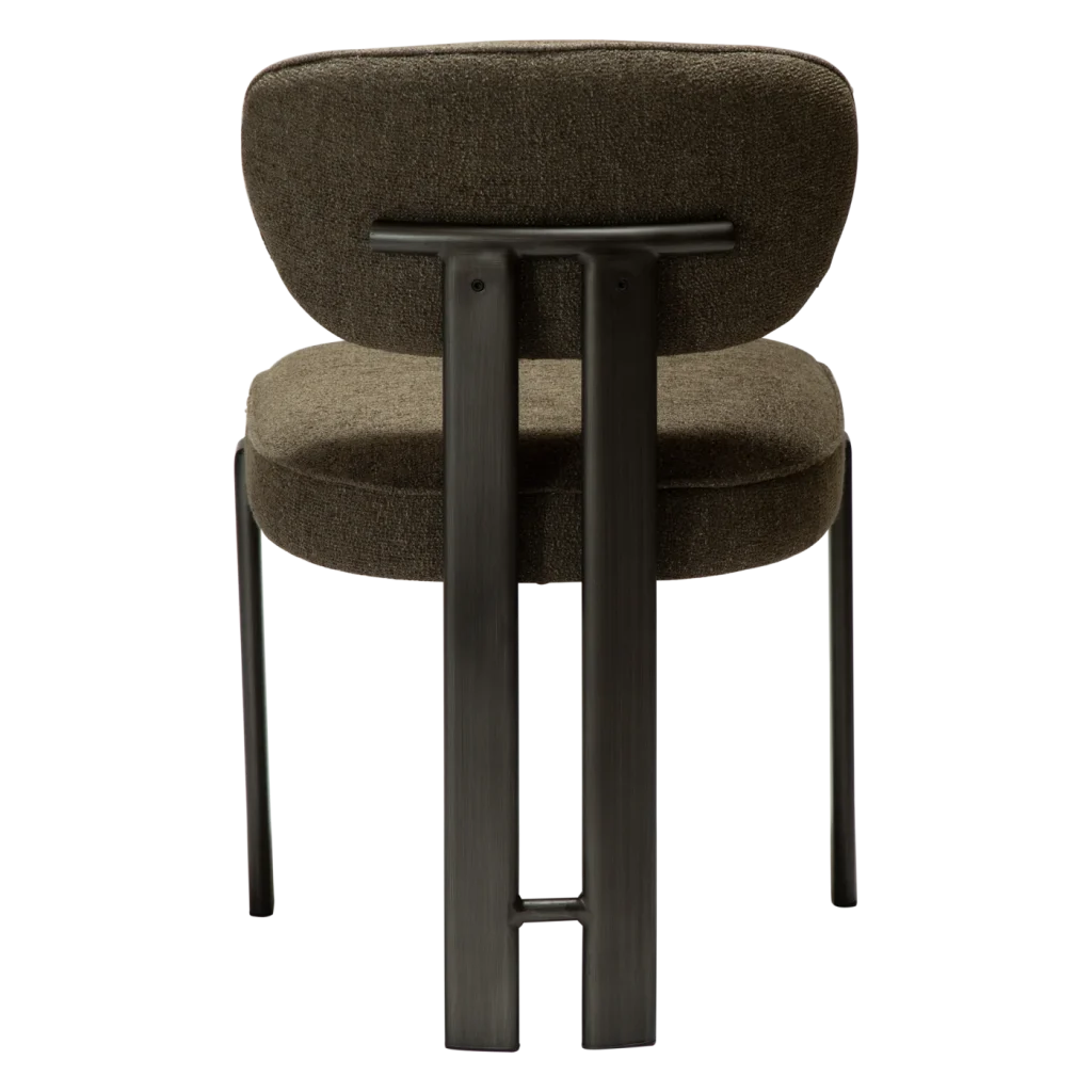 DUCT CHAIR Dark Olive W. Antique Pewter Legs 100920920 04 Back