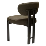 DUCT CHAIR Dark Olive W. Antique Pewter Legs 100920920 05 Back Angle