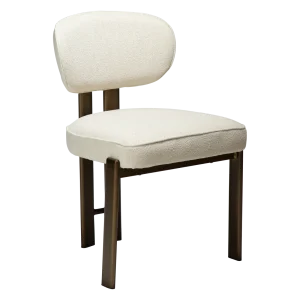DUCT CHAIR Simply Beige Boucle W. Antique Brass Legs 100920910 01 Main
