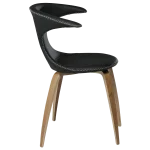 Flair Chair Black Leather With Oak Veneer Legs 100222580 03 Profile