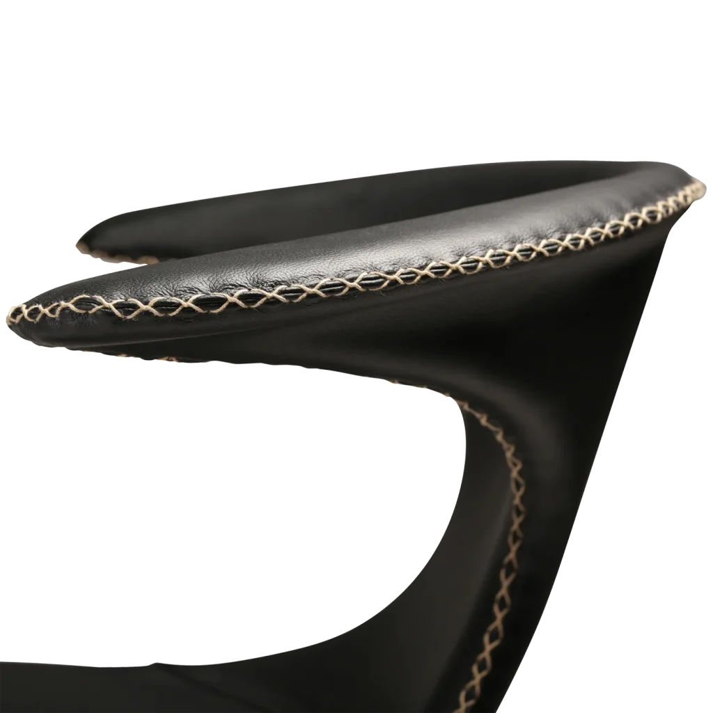 Flair Chair Black Leather With Oak Veneer Legs 100222580 06 Detail1