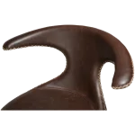 Flair Counter Stool Vintage Cocoa Art Leather With Black Conical Metal Legs 300800855 06 Detail1