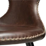 Flair Counter Stool Vintage Cocoa Art Leather With Black Conical Metal Legs 300800855 07 Detail2