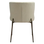 GLAM CHAIR Frosted Almond Boucle Fabric W. Antique Brass Metal Legs 100206227 04 Back