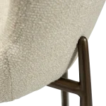 GLAM CHAIR Frosted Almond Boucle Fabric W. Antique Brass Metal Legs 100206227 08 Detail1